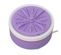 Mini Machine à Laver Turbo Portable, Mini Laveuse Turbo Multifonction Réglable et Temporisée, Alimentée par USB, pour Petits Vêtements, Lavage de Plats de Fruits (PURPLE)