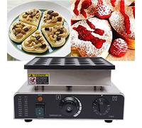 Mini machine à muffins avec 25 trous et forme de cœur, 850 W, machine à gaufres commerciale, machine à crêpes en acier inoxydable, pour petit-déjeuner, déjeuner et collations