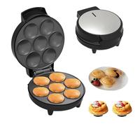 Mini machine à tarte et quiche, avec lumière LED, plaques chauffantes antiadhésives double face pour tartes, quiches, cupcakes, collations, machine à desserts pour petit-déjeuner