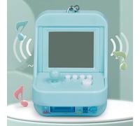 Mini machine d'arcade bleue avec porte-clés, 26 modes de jeu classiques, prend en charge la musique, mini bloc de construction, console de jeu pour jeux vidéo Plug and Play, garniture automobile,