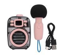Mini-Machine de karaoké pour Enfants Adultes DSP Chip Intelligent Changeur Bluetooth Portable Bluetooth avec Carte Son Microphone pour Le Camping Party