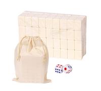 Mini Mahjong Travel Ensemble - Petit Kit De Jeu De Table Chinois, 144 Carreaux De Résine Avec Sac | Mahjong Mélamine Résistant À L'usure, Conception Compacte De Jeu, Parfaite Pour Le Camping Ou L'util