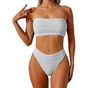 Mini Maillot De Bain Femme Gainant Ventre Plat Shorty Dos Nu Tankini Ensemble Chic Et Elegant Anti UV Grande Taille Sexy Lingerie Coquine Hot Transparent Bustier Bikini 2 Pieces Bleu Swimdress