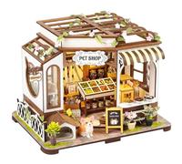 Mini maison de poupée 3D en bois avec LED, kit de maison de poupée miniature et meuble, idée de chambre créative pour cadeau de Saint-Valentin ou d'anniversaire