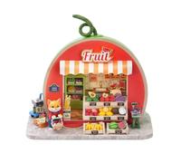 Mini maison de poupée Forest Fruit Town - Kit d'assemblage pour adulte - Puzzle 3D en bois - Décoration d'intérieur créative (conserves de chats oranges)