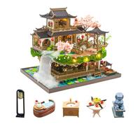 Mini maison de poupée miniature chinoise avec lumière LED, pièce créative à l'échelle 1:24 pour cadeau d'anniversaire romantique de Noël