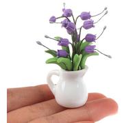 Mini Maison De Poupée Miniature, Fausse Plante Verte Artificielle, Fleur En Pot, Maison De Poupée Féerique, Échelle 1/12