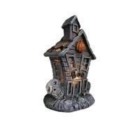 Mini Maison Hantée Statuette Miniature Lumineuse Effrayante Pour Décoration