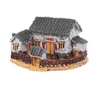 Mini Maison Miniature en Résine Blanche, Vieille Maison Rustique de Jardin | Décor Micro Paysage, Style Vintage Campagne, Aspect Réaliste et Classique