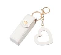 Mini mallette à rouge à lèvres - Petite trousse de maquillage en cuir synthétique avec pendentif d'amour élégant - Sac élégant portable pour le stockage intelligent des rouges à lèvres, de la