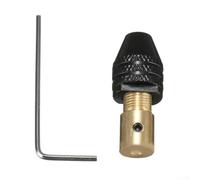 Mini mandrin de perceuse de 0,3 à 3,4 mm avec petite clé, pince de serrage en aluminium et laiton pour arbre de moteur électrique et outil rotatif, ouverture arrière 2,0-5,0 mm, accessoire d'outils