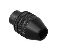 Mini mandrin de perceuse rotatif sans clé pour outils électriques filaires - Plage de serrage de 0,3 à 3,4 mm, filetage M7/M8 x 0,75, acier au carbone traité thermiquement, noir O (court M7)
