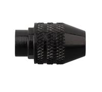 Mini mandrin de perceuse rotatif sans clé pour outils électriques filaires - Plage de serrage de 0,3 à 3,4 mm, filetage M7/M8 x 0,75, acier au carbone traité thermiquement, noir O (long M7)