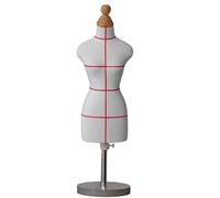 Mini mannequin de couturière féminine - Demi-échelle - Base en bois massif amovible et réglable (taille : 1/2)