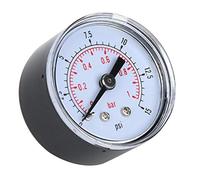 Mini-manomètre basse pression, Manomètre mécanique pour matériaux qui ne sont pas corrosifs au laiton, air huile, eau (0-15 psi, 0-1 bar)