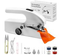 Mini máquina de coser eléctrica portátil 2 en 1 con accesorios, ideal para principiantes, hogar, viajes y proyectos de costura DIY