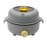 Mini marmite électrique pour 1 à 2 personnes avec grille vapeur pour la maison, le bureau, 2 niveaux de réglage de la température