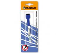 Mini marqueur effaçable à sec avec nettoyant bleu Mungyo blister