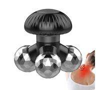 Mini masseur à main en forme de champignon, rechargeable, portable, puissant moteur triangulaire vibrant avec surface de contact à 570° pour soulager les épaules, le cou et le dos, adapté aux voyages