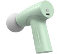 Mini masseur à percussion portable 3 réglages 3000 tr/min moteur silencieux de type C charge rapide pour les muscles endoloris après l'entraînement à domicile (vert clair)