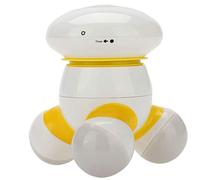 Mini masseur électrique portatif triangulaire pour le corps entier, la taille et la nuque, avec vibrations et stimulation des points d'acupuncture (Jaune)