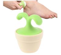 Mini masseur, rouleau de massage, mini masseur de corps portatif, boule massage en forme plante en pot mignonne pour soulager la douleur au cou, relaxation des pieds, outil beauté pour lifti