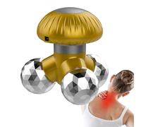 Mini masseur - Vibration électrique portative | Masseur corporel, percussion des tissus profonds, vibrateur en forme de champignon, rouleau arrière portatif pour le cou, les épaules, le dos, les pieds