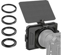Mini Matte Box Lite avec Plateau de Filtre à Drapeau Supérieur Compatible avec Les Objectifs 67mm/72mm/77mm/82mm/95mm pour Reflex Numériques et Camera sans Miroir - 3575