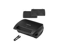Lagrange Gaufrier croque-monsieur MINI MAXI 028463 – 900 W Noir, plaques gaufres+croque et pince