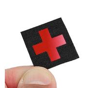 Mini Medical Cross IFAK First Aid Tiny Patch [Black,Red]