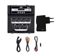 Mini mélangeur d'extérieur, écho stéréo, double Microphone, amplificateur d'entrée avec effet d'enregistrement BT, Mp3, MF-8 Débutants et professionnels(MF-8-Black)