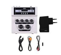 Mini mélangeur d'extérieur, écho stéréo, double Microphone, amplificateur d'entrée avec effet d'enregistrement BT, Mp3, MF-8 Débutants et professionnels(MF-8-White)