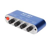 Mini mélangeur stéréo, réglage du volume 4 en 1, amplificateur de sélection de son 3,5 mm pour PC portable, casque, microphone, guitare, clavier