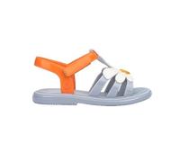 mini melissa Sandales à fleurs pour tout-petits et petits enfants, bleu/orange, 36 EU