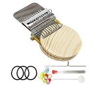Mini métier à à coudre - 6,5 x 1 cm - Petit kit de - Métier à à tricoter pour crochet, projets rapides de fil à broder en tissu | Facile à utiliser - Ensemble de métier à