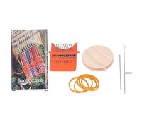 Mini métier à tisser en bois, outil artisanal fait à la main, kit de tissage pour enfants et adultes, projets artistiques, bois de pin, acier inoxydable, planche de 6,5 cm, 10 (Orange)