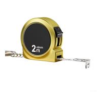 Mini mètre ruban de poche porte-clés de 2 mètres - Règle rétractable portable pour travaux manuels - Acier léger double marquage (A)