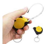 Mini mètre ruban porte-clés en acier - Ruban à mesurer rétractable de 3 m - Petit mètre ruban autobloquant - Boîtier robuste avec échelle claire, métrique et impérial - Parfait pour les artisans et
