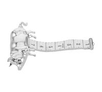 Mini Mètre Ruban Rétractable Cochon Rétro en Métal pour Couture | Tissu Souple, Anneau Porte-clés Intégré, Argenté, pour Garçon et Filles et Travaux D'aiguille, Usage Décoratif