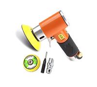 Mini meuleuse à béton en métal - Ponceuse orbitale de 2,5 cm, 5,1 cm, 7,6 cm - Outils de polissage pneumatique - Polisseuse double action pour voiture (machine orange)