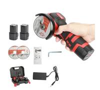 Mini meuleuse d'angle 18 V, outil de meuleuse d'angle sans fil avec 2 batteries de 1,5 A, pour couper, polir et aiguiser, batterie, polisseuse électrique 550 W