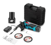 Mini meuleuse d'angle rechargeable 12 V avec batterie, lame de coupe et polissage for la découpe diamants, sans fil(AB169)