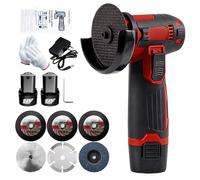 Mini Meuleuse d'Angle sans Fil, 12V Polisseuse électrique | avec 2×batteries 1500mAh & 8 disques, vitesse 19500 tr/min, pour découpe meulage polissage métal bois carrelage plastique