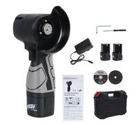 Mini Meuleuse D'Angle Sans Fil, 19500RPM 16.8V Professional Disqueuse Sans Fil avec 2 batteries 1500mAh, 2 Disques à Tronçonner 75mm, pour Couper, Polir et Poncer