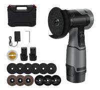 Mini Meuleuse D'Angle Sans Fil, 28000RPM 16.8V Professional Disqueuse, mini meuleuse avec 2 batteries 2000mAh, outil de meulage électrique pour couper la brique polie, le bois, l'acier