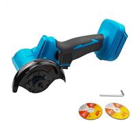 Mini meuleuse d'angle sans fil 3 pouces, polisseuse diamantée + 2 disques de coupe, outil électrique for batterie 18 V