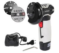 Mini meuleuse d'angle sans fil FISHTEC Disques 76 mm bois métal Batterie rechargeable 12 V Découpe bricolage