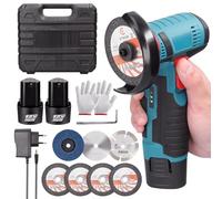 Mini Meuleuse D'Angle Sans Fil Hancaner 19500RPM 12V Professional Disqueuse | 2 Batterie 2.0Ah | 6 Disques à Tronçonner 76mm | Meuleuse Angulaire Sans-fil pour le Meulage et la Coupe