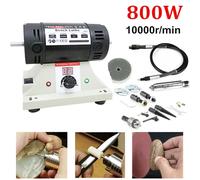 Mini-meuleuse de table 800W, polisseuse de bijoux en métal, machine à polir avec arbre flexible pour dentisterie, ambre, métal, jade Mini Bench Grinder