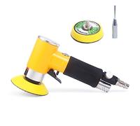 Mini meuleuse excentrique à air comprimé avec 75 mm et 50 mm - Jaune - Mini polisseuse pour mur bois et métal